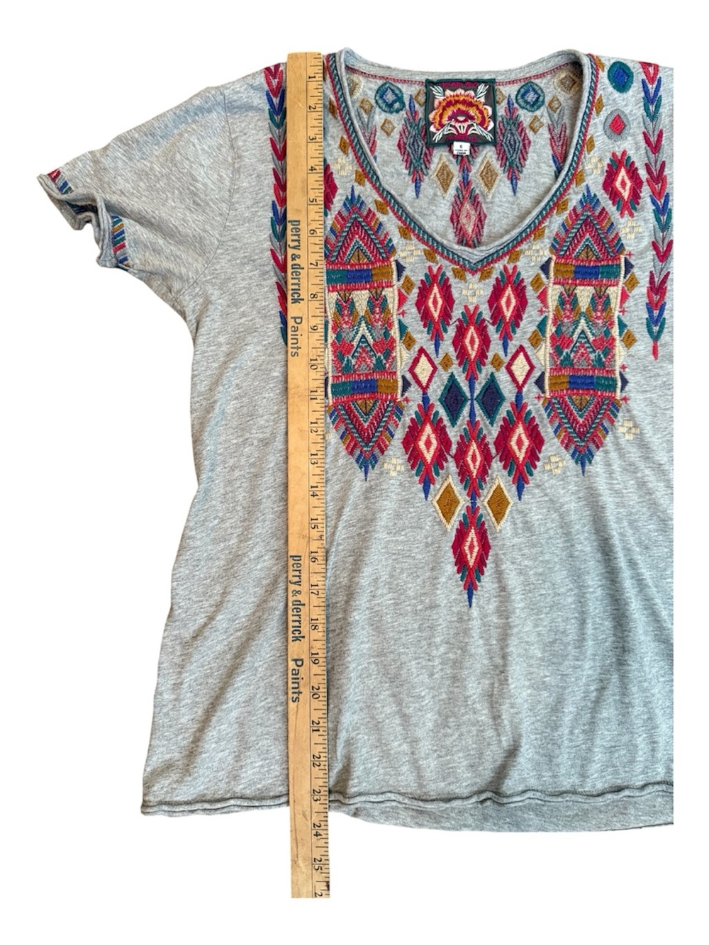 Johnny Was Etienne Everyday Tee in Heather Gray sz S - Picture 6 of 11